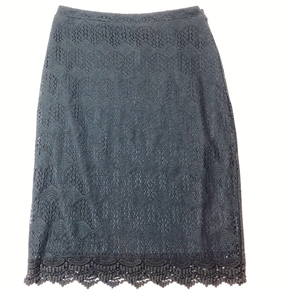 De Collection Lace Midi Skirt Boho Medium Long Lined Business Workwear Womens